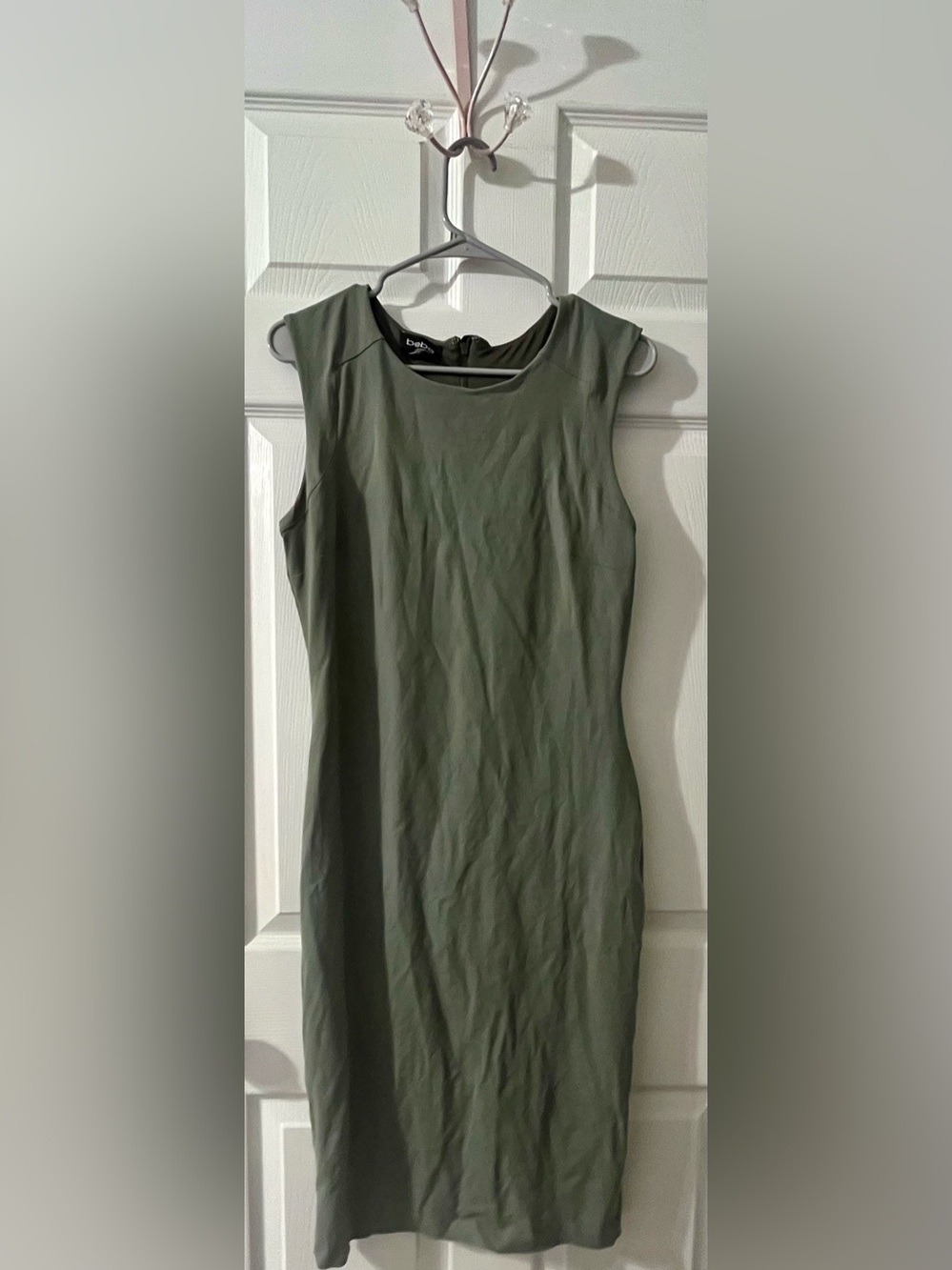 bebe Olive Green Midi Bodycon Dress